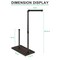 Free Standing Toilet Paper Stand Rustic Industrial Bathroom Organizer with Wooden Base & Matte Iron Black Finish – 3-Roll Storage, No-Drill Installation